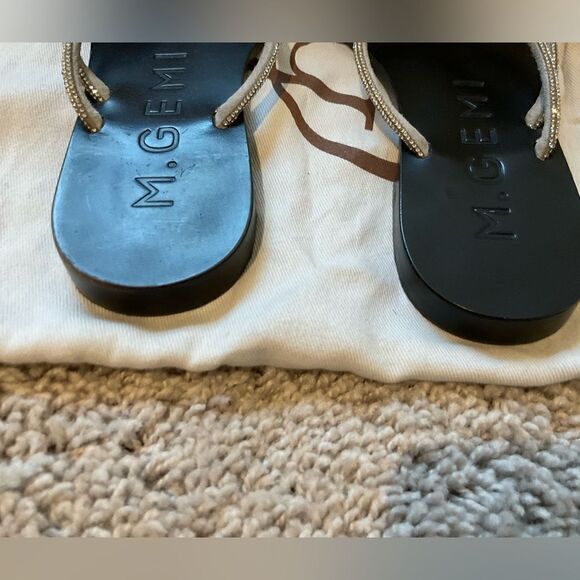 M. Gemi The Azzurra Silver Crystal Sandals - Picture 3 of 5